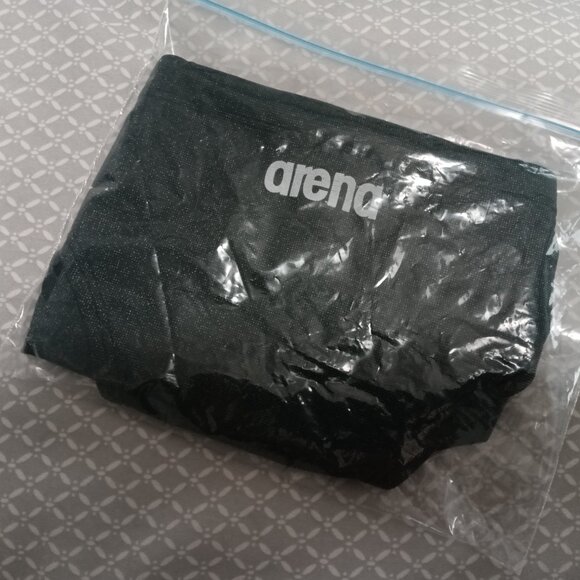 NWOT VINTAGE ARENA SWIM BRIEF, BLACK SPARKLE, SIZE XL, (Asian 100 cm) - Picture 9 of 9